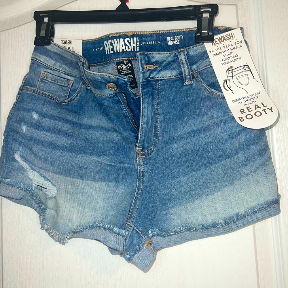 NWT - Rewash Brand Real Booty Mid Rise Shorts